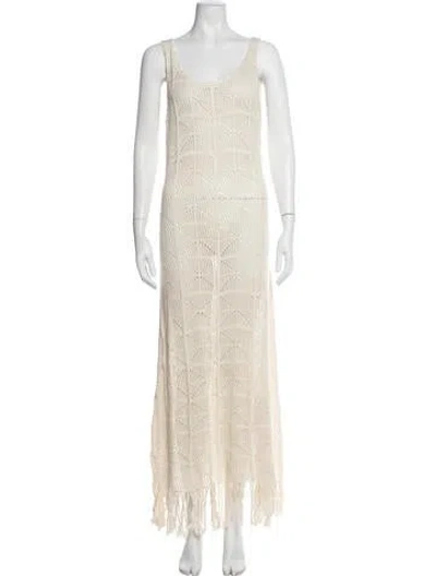 Pre-owned Rodebjer Patterned Long Dress In Neutrals