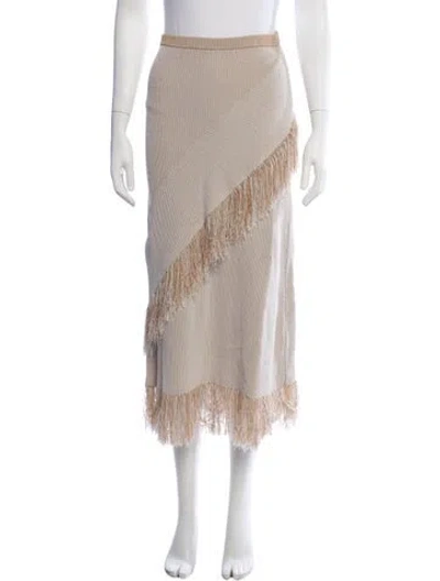 Pre-owned Rodebjer Patterned Long Skirt In Neutrals