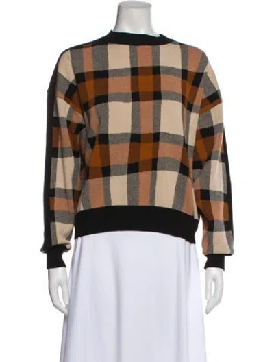 Pre-owned Rodebjer Plaid Print Crew Neck Sweater In Multi