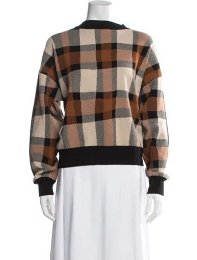 Pre-owned Rodebjer Plaid Print Crew Neck Sweater In Multi