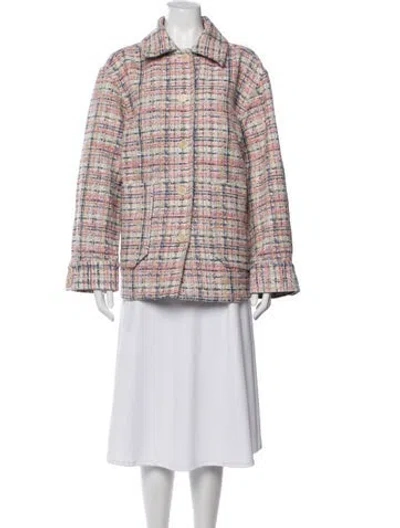 Pre-owned Rodebjer Plaid Print Jacket In Pink