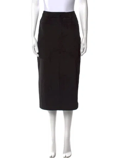 Pre-owned Rodebjer Pleated Accents Midi Length Skirt W/ Tags In Black