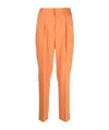 Rodebjer Megan Pleated Trousers In Orange