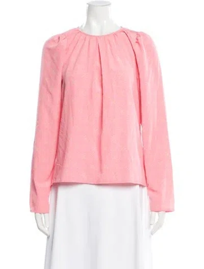 Pre-owned Rodebjer Printed Crew Neck Blouse In Pink