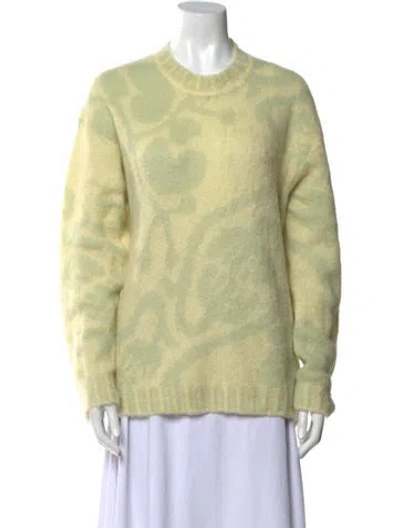 Pre-owned Rodebjer Printed Crew Neck Sweater In Green