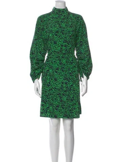 Pre-owned Rodebjer Printed Knee-length Dress In Green
