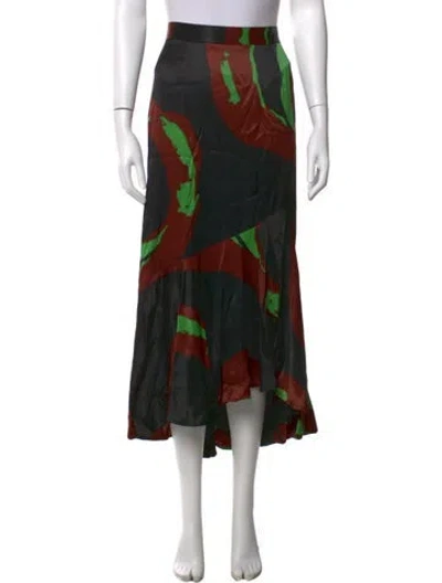 Pre-owned Rodebjer Printed Long Skirt In Black