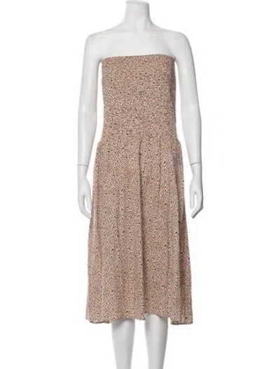 Pre-owned Rodebjer Printed Midi Length Dress W/ Tags In Neutrals