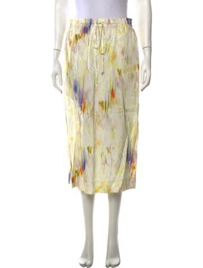 Pre-owned Rodebjer Printed Midi Length Skirt In Neutrals