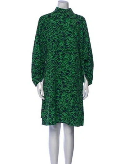 Pre-owned Rodebjer Printed Mini Dress In Green