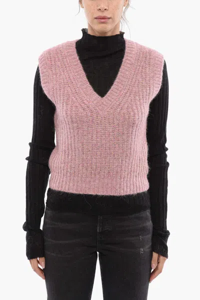 Rodebjer Priscilla V-neck Knit Gilet In Pink