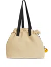 Rodebjer Quinn Fringed Straw Tote Bag In Neutral