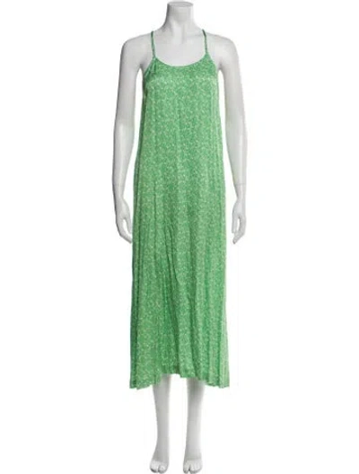 Pre-owned Rodebjer Scoop Neck Long Dress In Green