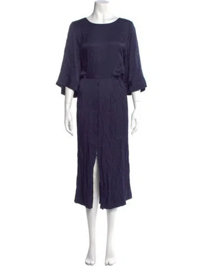 Pre-owned Rodebjer Scoop Neck Long Dress In Purple