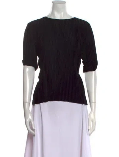 Pre-owned Rodebjer Scoop Neck Short Sleeve T-shirt In Black