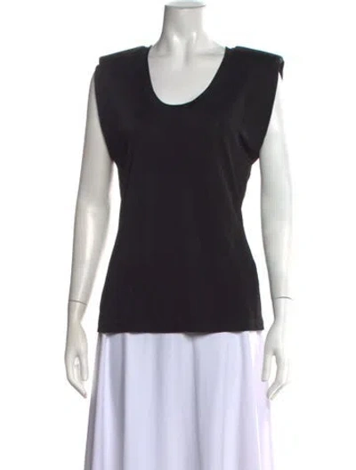 Pre-owned Rodebjer Scoop Neck Sleeveless Top In Black
