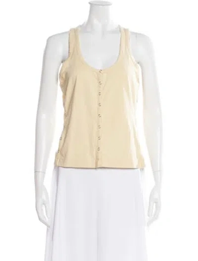 Pre-owned Rodebjer Scoop Neck Sleeveless Top In Yellow