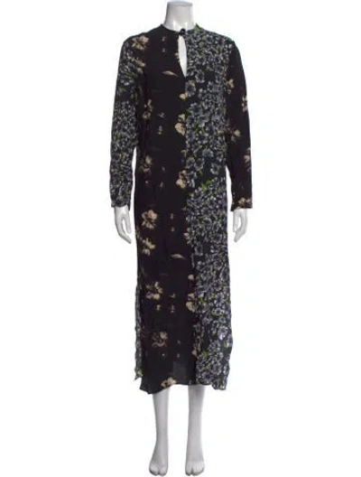 Pre-owned Rodebjer Silk Long Dress In Black