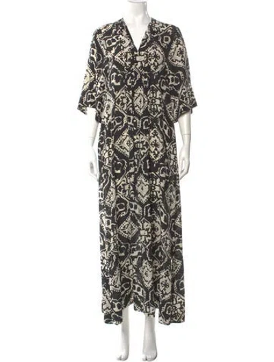 Pre-owned Rodebjer Silk Long Dress In Multi