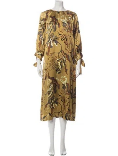 Pre-owned Rodebjer Silk Midi Length Dress In Green