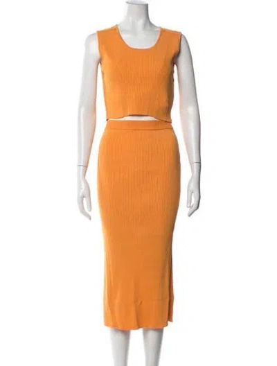 Pre-owned Rodebjer Skirt Set In Orange