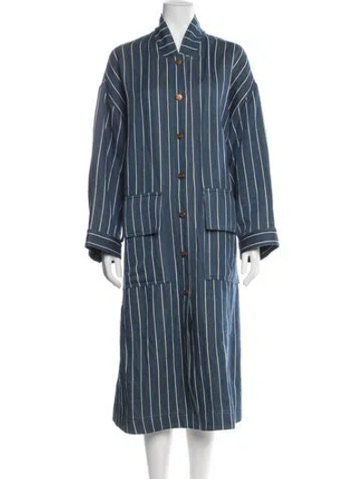 Pre-owned Rodebjer Striped Jacket In Blue