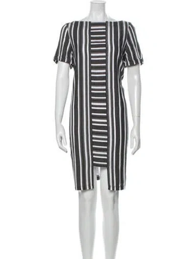 Pre-owned Rodebjer Striped Knee-length Dress In Black