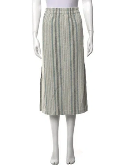 Pre-owned Rodebjer Striped Midi Length Skirt In Blue/neutrals