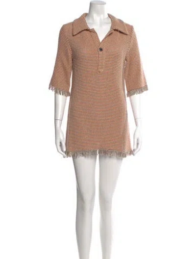 Pre-owned Rodebjer Striped Mini Dress In Orange