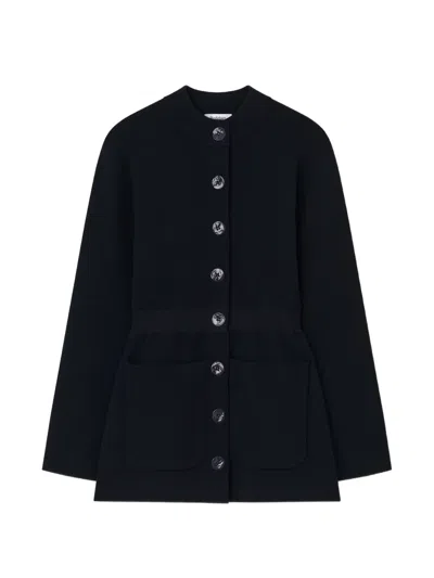 Rodebjer The Yeom High-neck Cardigan In Blue