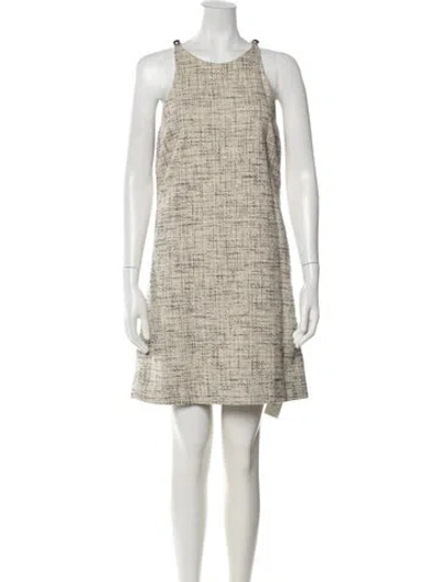 Pre-owned Rodebjer Tweed Pattern Mini Dress In Black/neutrals