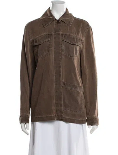 Pre-owned Rodebjer Utility Jacket In Brown