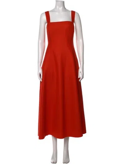 Pre-owned Rodebjer Virgin Wool Midi Length Dress In Orange