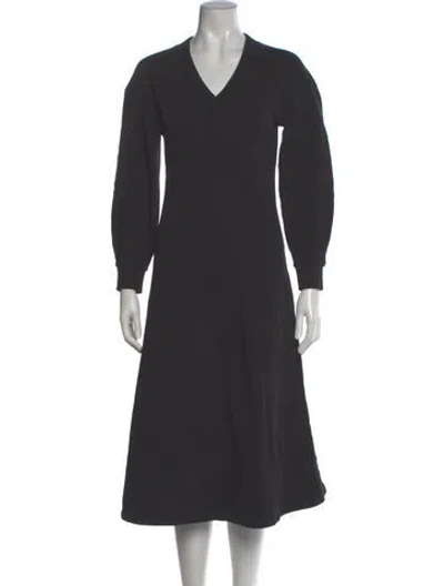 Pre-owned Rodebjer V-neck Midi Length Dress In Gray
