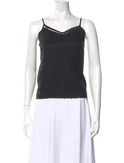 Pre-owned Rodebjer V-neck Sleeveless Top In Black