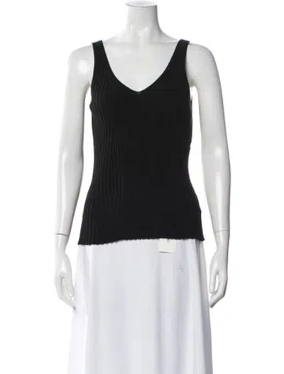 Pre-owned Rodebjer V-neck Sleeveless Top In Black