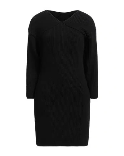 Rodebjer Ribbed-knit V-neck Dress In Black