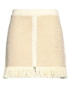 Rodebjer Woman Mini Skirt Beige Size M Organic Cotton In Beige