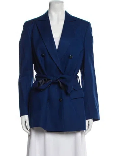 Pre-owned Rodebjer Wool Coat In Blue
