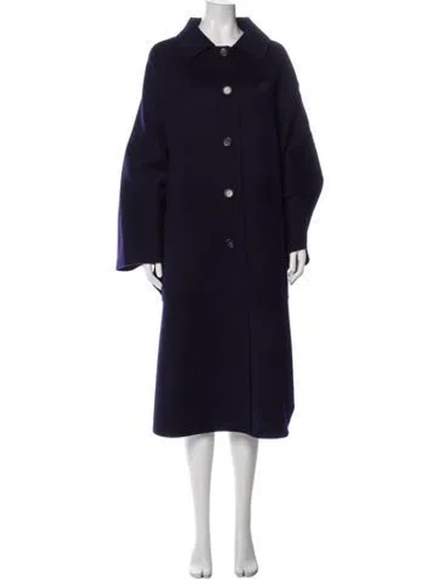 Pre-owned Rodebjer Wool Peacoat In Blue
