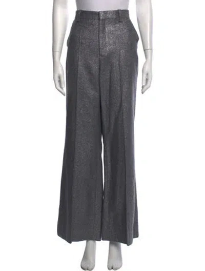 Pre-owned Rodebjer Wool Wide Leg Pants W/ Tags In Grey