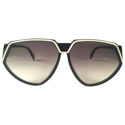 Pre-owned Rodenstock New Vintage  Black & White Grey Gradient Lenses 1980's Sunglasses