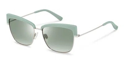 Rodenstock R1434 B Women's Sunglasses Green Size 57 In Gold