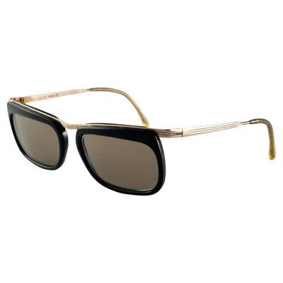 Pre-owned Rodenstock Vintage  " Amalfi " 12 K Gold Plated Mid Century Sunglasses 1960's In Black