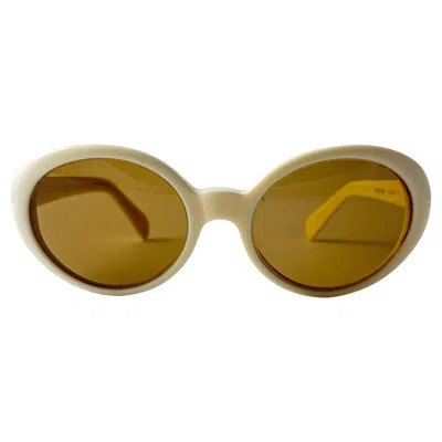 Pre-owned Rodenstock Vintage  " Denise " Oval Oversized Sunglasses 1970's Germany In Brown