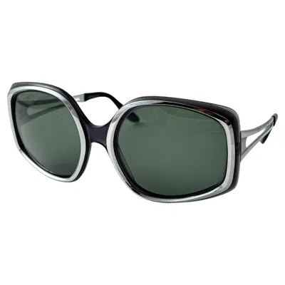 Pre-owned Rodenstock Vintage  Oversized Silver Frame Grey Lens Sunglasses 1970's In Gray