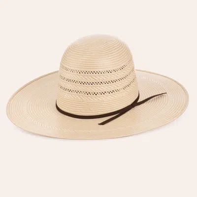 Rodeo King 25x Triple Time Two Tone Open Crown Straw Cowboy Hat In Brown