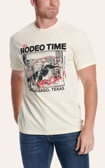 Rodeo Time Dale Brisby Men's Cream Markout Graphic T-shirt In White