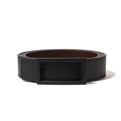 Roderer Ace Reversible Belt - Italian Leather Black & Brown Black Matt Buckle