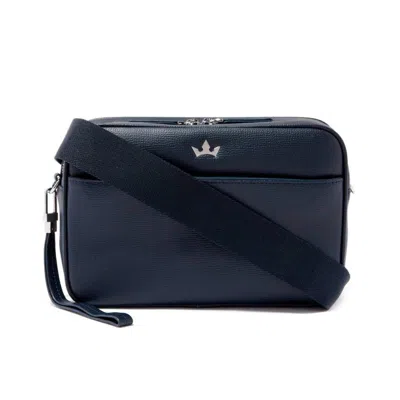Roderer Award 5-in-1 Messenger Bag - Italian Leather Navy Blue